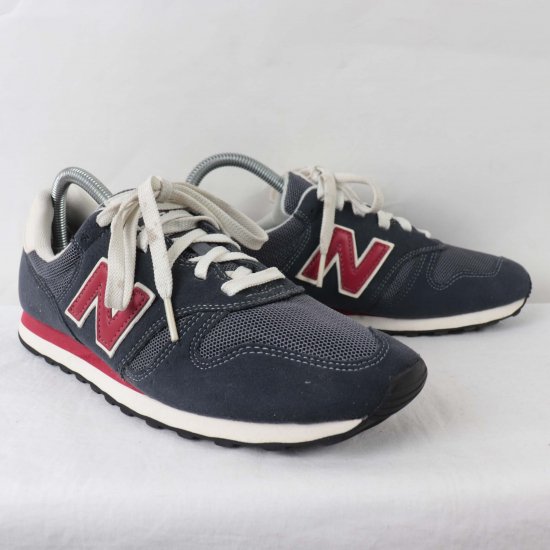 中古】New Balance(ニューバランス)メンズ373【25.5cm】紺ネイビー赤白