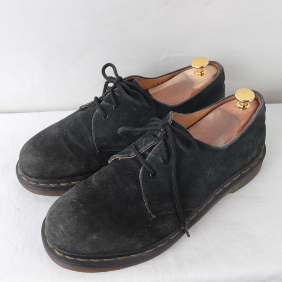 【中古】dr.martens(ドクターマーチン)メンズ3ホール【UK8】26.5cm27.0cm黒ブラックスエードdm2771