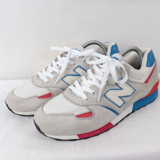 中古】New Balance(ニューバランス)メンズ446【26.5cm】ライトグレー白青赤yy4162