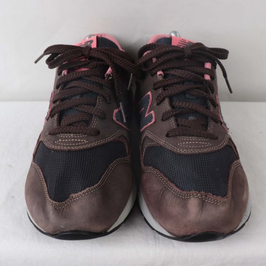 中古】new balance(ニューバランス)メンズ574【26.5cm】こげ茶紺グレー