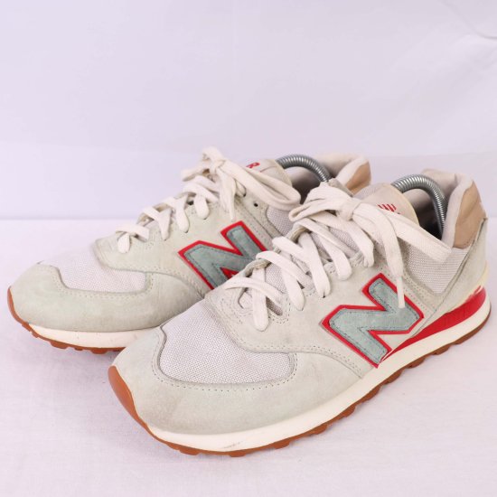 中古】New Balance(ニューバランス)メンズ574【27.5cm】ライトグレー白