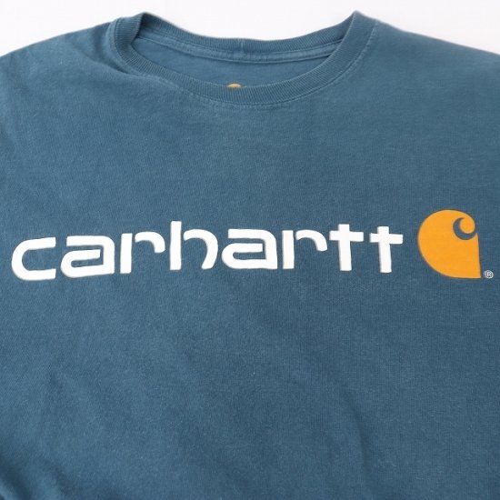 中古】(カーハート)carharttメンズM【Tシャツ】半袖ロゴクルーネック