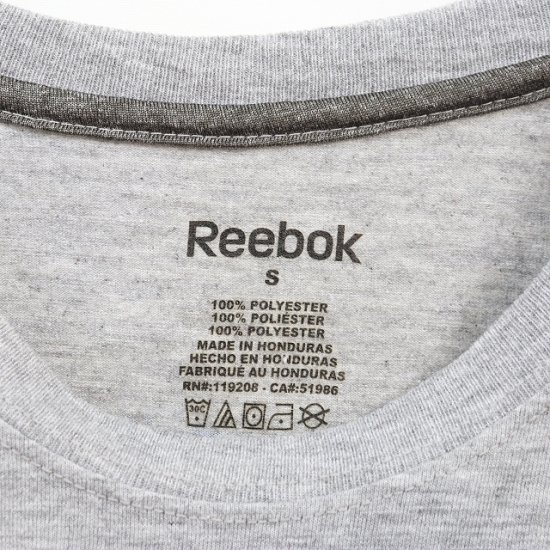 【中古】(リーボック)ReebokメンズS【Tシャツ】NHLラグランロゴTシャツ半袖クールネック【古着】グレーst272