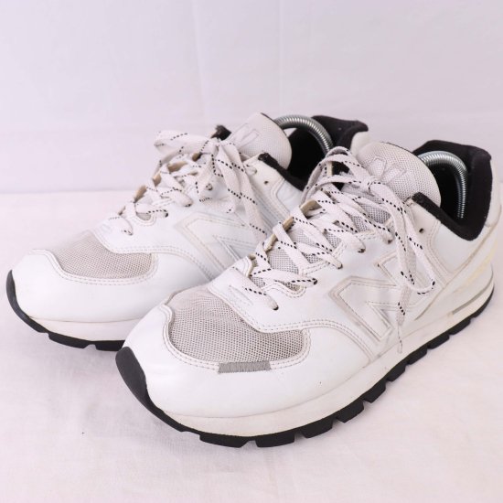 中古】New Balance(ニューバランス)メンズ574【27.5cm】白ホワイト黒yy4733