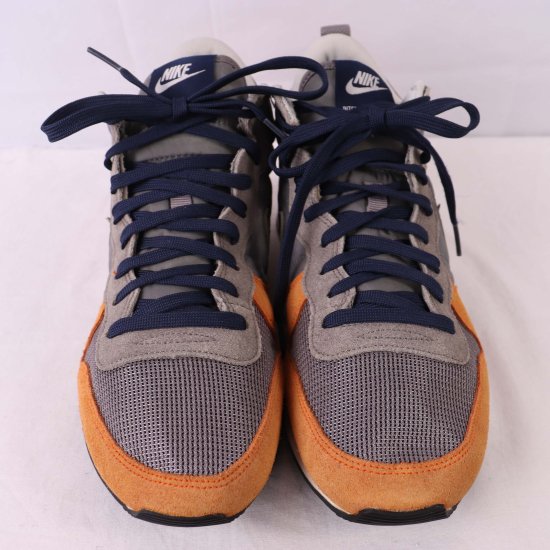 中古】NIKE(ナイキ)メンズINTERNATIONALISTMID(インターナショナリストミッド)【27.5m】グレーオレンジ紺xx6865