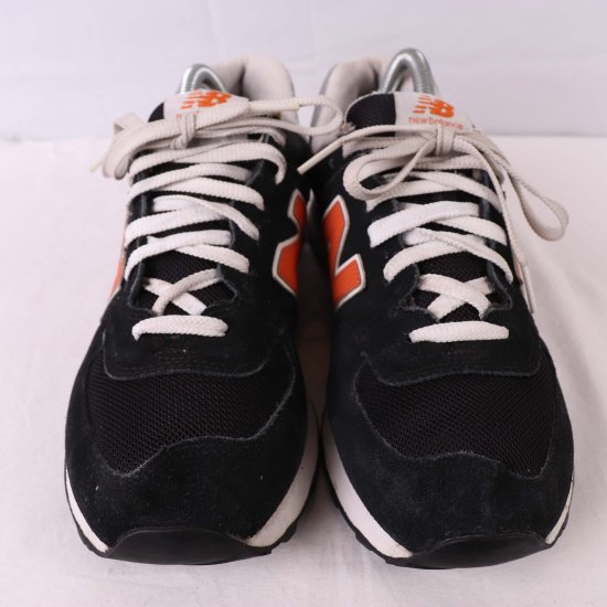 中古】new balance(ニューバランス)メンズ574【26.5cm】黒ブラック白