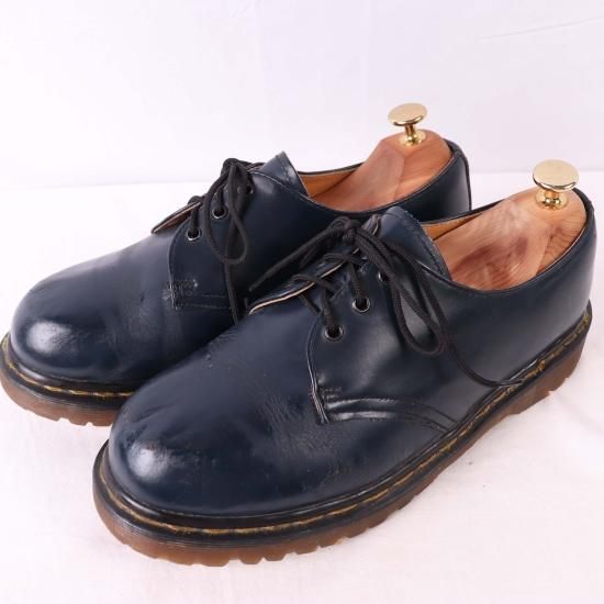 中古】英国製dr.martens(ドクターマーチン)メンズ3ホールイングランド【UK8】26.5cm27.0cm紺ネイビーdm3261