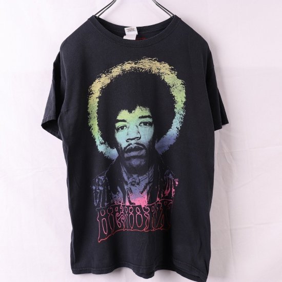 中古】(ジミヘンドリックス)Jimi HendrixメンズレディーM【Tシャツ】ジミヘンバンドtロックt半袖【古着】黒Tシャツst340