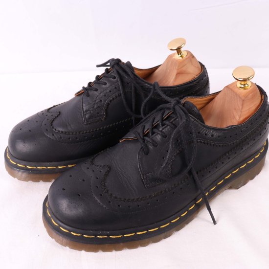 【中古】dr.martens(ドクターマーチン)レディース5ホールウィングチップ【UK5】23.5cm24.0cm黒ブラックdm3288