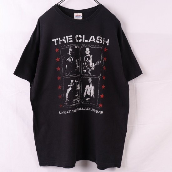 【中古】(ザ・クラッシュ)The ClashメンズレディーXL【Tシャツ】バンドtロックtパンク半袖【古着】黒アーテストTシャツst348