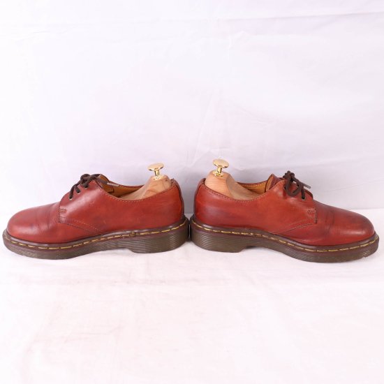 【中古】英国製dr.martens(ドクターマーチン)レディース3ホールイングランド製【UK5】23.5cm24.0cm赤茶dm3369