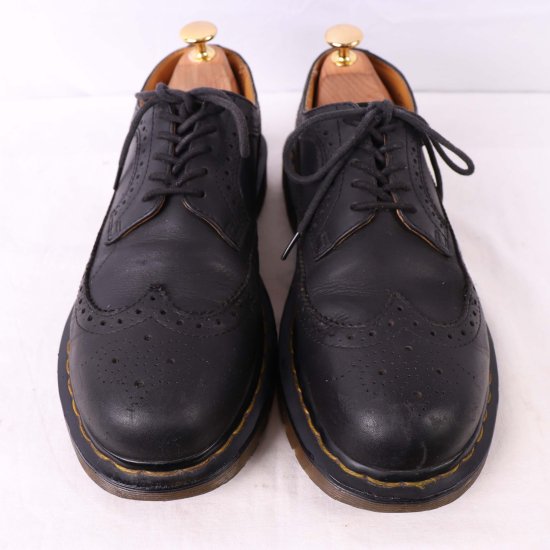 中古】dr.martens(ドクターマーチン)レディースメンズ5ホールウイングチップ【UK6】24.5cm25.0cm黒ブラックdm3416