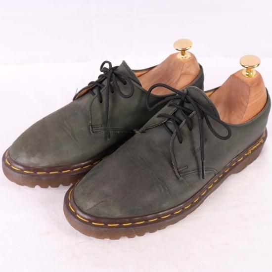 【中古】英国製dr.martens(ドクターマーチン)レディースイングランド製3ホール【UK5】23.5cm24.0cm緑グリーンdm3509