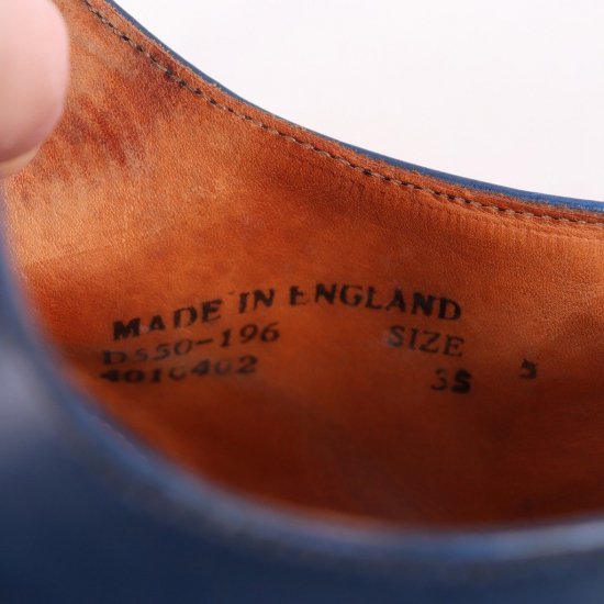 【中古】ホワイト社英国製dr.martens(ドクターマーチン)レディースイングランド製スチールトゥ3ホール【UK5】23.5cm24.0cm青ブルーdm4068