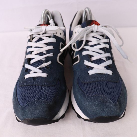 中古】New Balance(ニューバランス)メンズ574【25.5cm】紺ネイビー黒白 