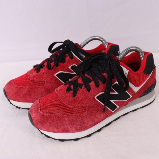 中古】New Balance(ニューバランス)メンズレディース574【25.0cm】赤