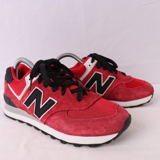 中古】New Balance(ニューバランス)メンズレディース574【25.0cm】赤