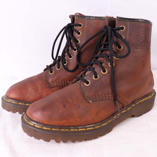 【中古】英国製dr.martens(ドクターマーチン)メンズ8ホール【UK5】23.5cm-24.0cm茶ブラウンdh2562