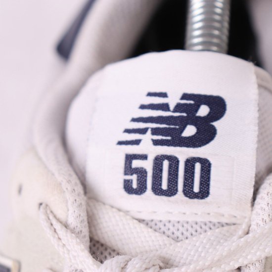 【中古】new balance(ニューバランス)メンズ500【26.5cm】ライトグレー白紺y5079