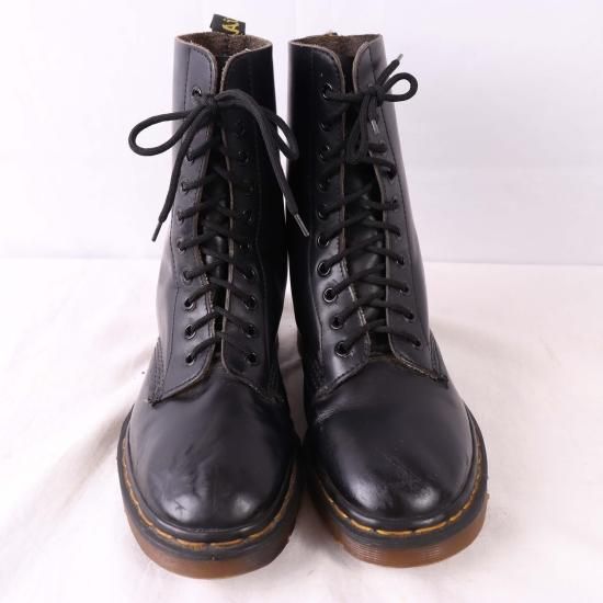 【中古】英国製dr.martens(ドクターマーチン)レディース10ホールイングランド製ヴィンテージ【UK4  1/2】23.0cm-23.5cm黒ブラックdh2674