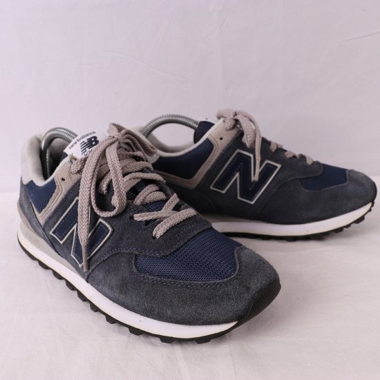 中古】new balance(ニューバランス)メンズ574【26.5cm】紺ネイビー