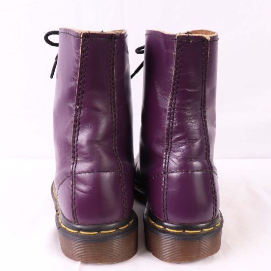 【中古】英国製dr.martens(ドクターマーチン)メンズ6ホールイングランド製【UK5】23.5cm-24.0cm紫パープルdh2734