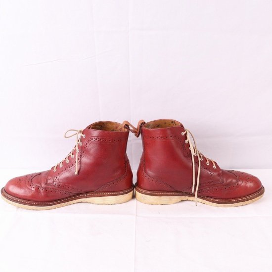 【中古】dr.martens(ドクターマーチン)メンズ7ホールBENTLEYウイングチップベントレー【UK6】24.5cm-25.0cm赤茶dh3969