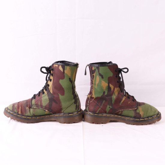 【中古】英国製dr.martens(ドクターマーチン)レディース8ホールイングランド【UK4  1/2】23.0cm-23.5cm迷彩カモフラ柄dh2877