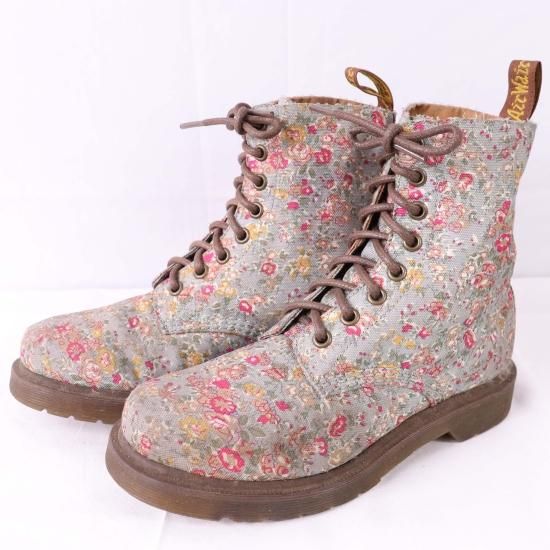 ドクターマーチン Dr.Martens 花柄 12ホールブーツ UK4 レディース22.5