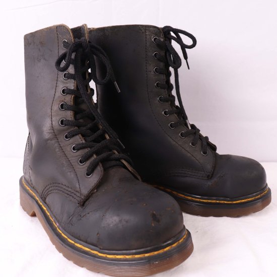 中古】英国製dr.martens(ドクターマーチン)メンズ10ホールスチールトゥ