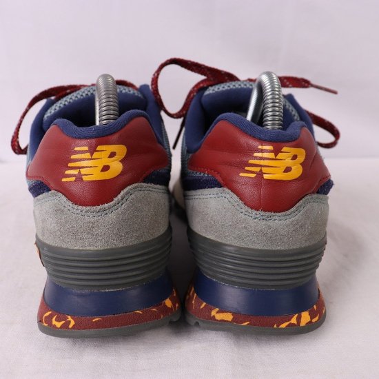 中古】new balance(ニューバランス)メンズ574【25.5cm】グレー紺水色