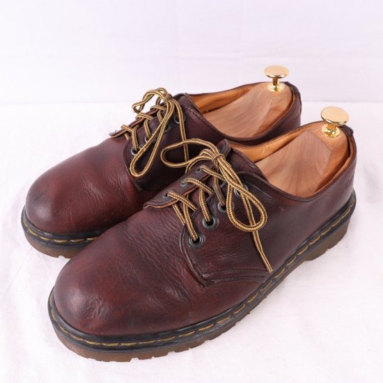 中古】英国製dr.martens(ドクターマーチン)メンズ4ホールイングランド製ヴィンテージ【UK7】25.5cm26.0cmレザー茶dm3666