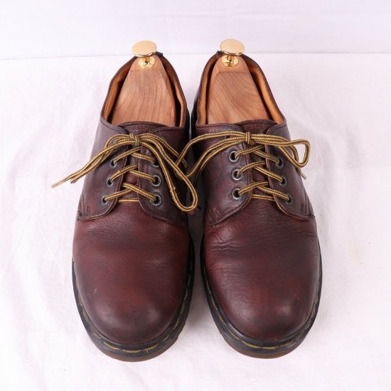 中古】英国製dr.martens(ドクターマーチン)メンズ4ホールイングランド製ヴィンテージ【UK7】25.5cm26.0cmレザー茶dm3666