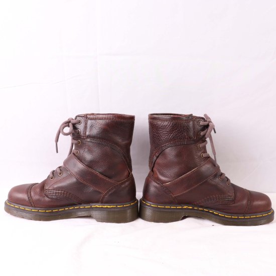 【中古】dr.martens(ドクターマーチン)メンズ8ホールキャップトゥベルト【UK6】24.5cm-25.0cm茶ブラウンdh3139