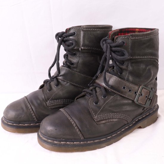 中古】dr.martens(ドクターマーチン)メンズ8ホールキャップトゥベルト【UK8】26.5cm-27.0cm黒ブラックdh3146