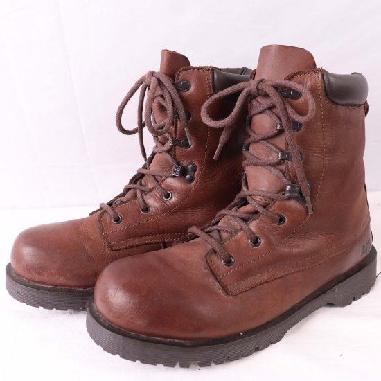 【中古】dr.martens(ドクターマーチン)メンズ6ホールワーナーWARNER【UK9】27.5cm-28.0cm茶レザー本革dh3755