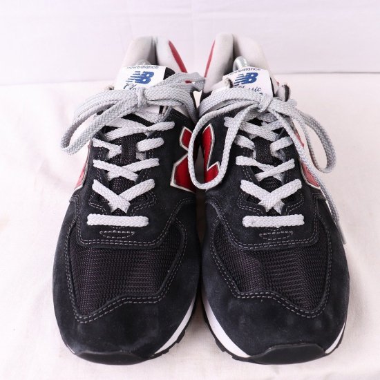 中古】New Balance(ニューバランス)メンズ574【27.5cm】黒ブラック赤