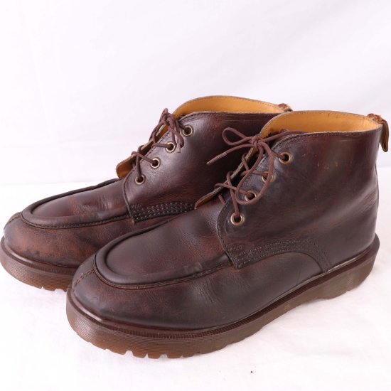 中古 英国製dr Martens ドクターマーチン メンズ4ホールイングランド製モックトゥ厚底 Uk7 25 5cm 26 0cm茶dh3794