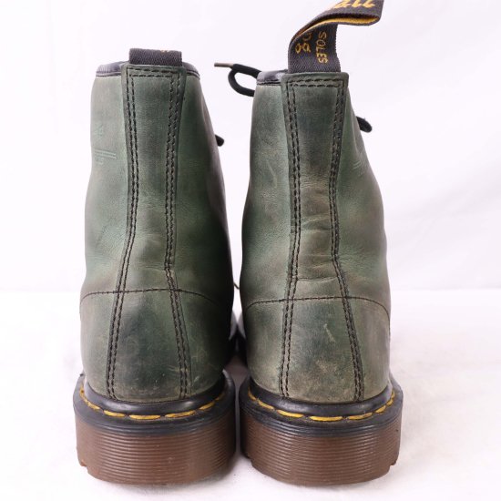 【中古】英国製dr.martens(ドクターマーチン)レディース8ホール【UK5 1/2】24.0cm-24.5cm緑dh3813