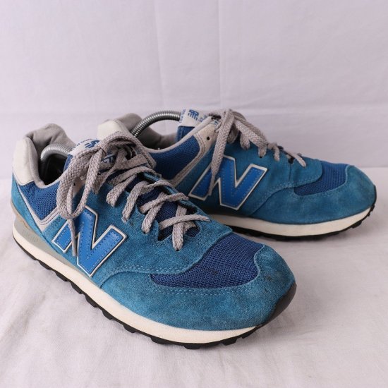 中古】New Balance(ニューバランス)メンズ574【28.0cm】青ブルーグレー