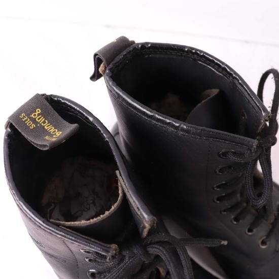 【中古】英国製dr.martens(ドクターマーチン)レディース8ホールイングランドコマンドソール【UK4】22.5cm-23.0cm黒ブラックdh3896