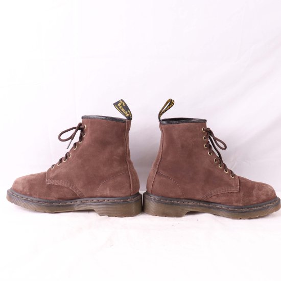 【中古】dr.martens(ドクターマーチン)メンズ8ホール【UK6】24.5cm-25.0cmスエード茶ブラウンdh3919