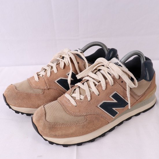 中古】New Balance(ニューバランス)メンズ574【25.0cm】サンドベージュ紺yy5572