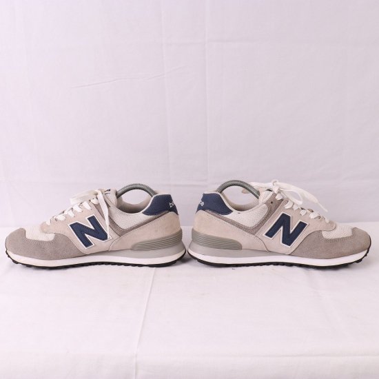 中古】new balance(ニューバランス)メンズ574【26.5cm】グレー白紺yy5641