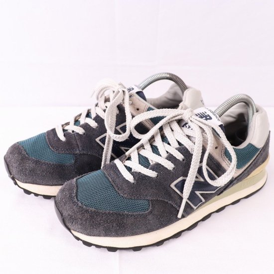 中古】New Balance(ニューバランス)メンズレディース574【25.0cm】紺ネイビーグレーyy5675