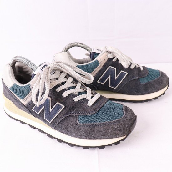 中古】New Balance(ニューバランス)メンズレディース574【25.0cm】紺ネイビーグレーyy5675