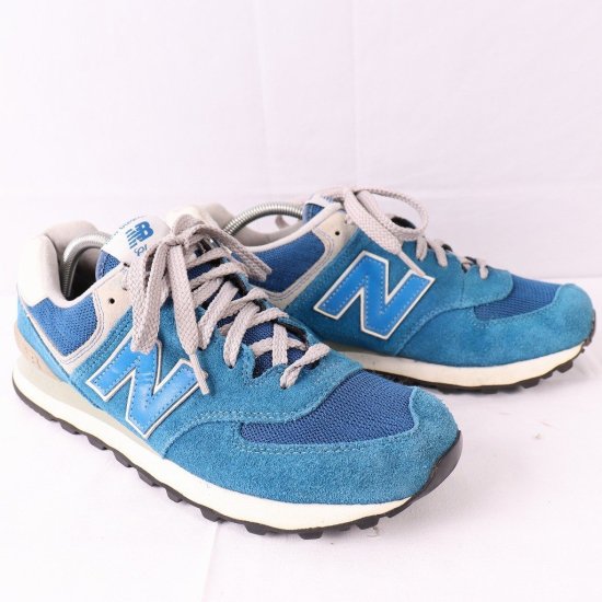 中古】New Balance(ニューバランス)メンズ574【28.0cm】青ブルーグレー