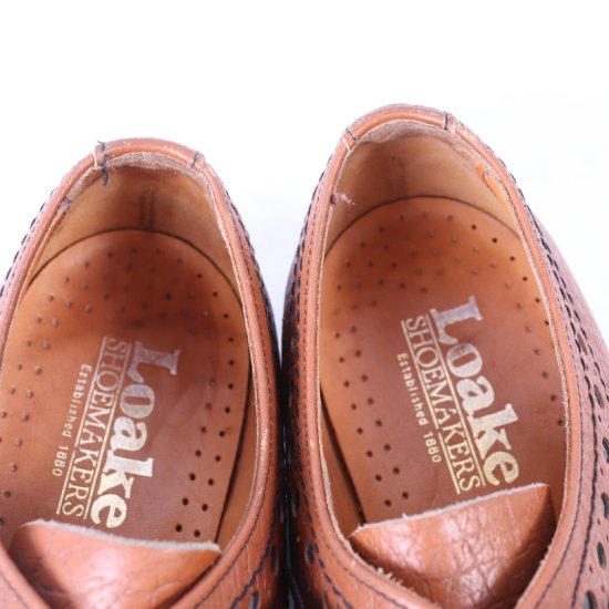 【中古】Loake(ローク)メンズ(ウィングチップ)グッドイヤーウェルト英国製【6 1/2】イングランド製ウィングチップ茶ds2655