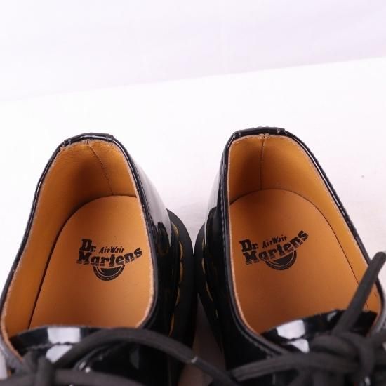 【中古】dr.martens(ドクターマーチン)メンズ3ホールエナメルパテントBEXソール【UK7】25.5cm26.0cmレザー黒dm3697