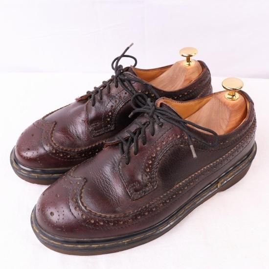 【中古】英国製dr.martens(ドクターマーチン)レディースメンズ5ホールウイングチップイングランド【UK6】24.5cm25.0cm茶dm3710